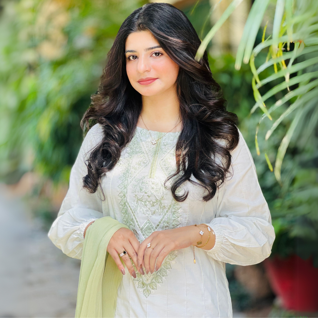 3-piece Embroidered White Lawn Dress with Apple Green Chiffon Dupatta